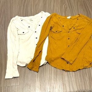 Two Free People long sleeve shirts